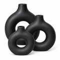 Obsidian Vase Trio